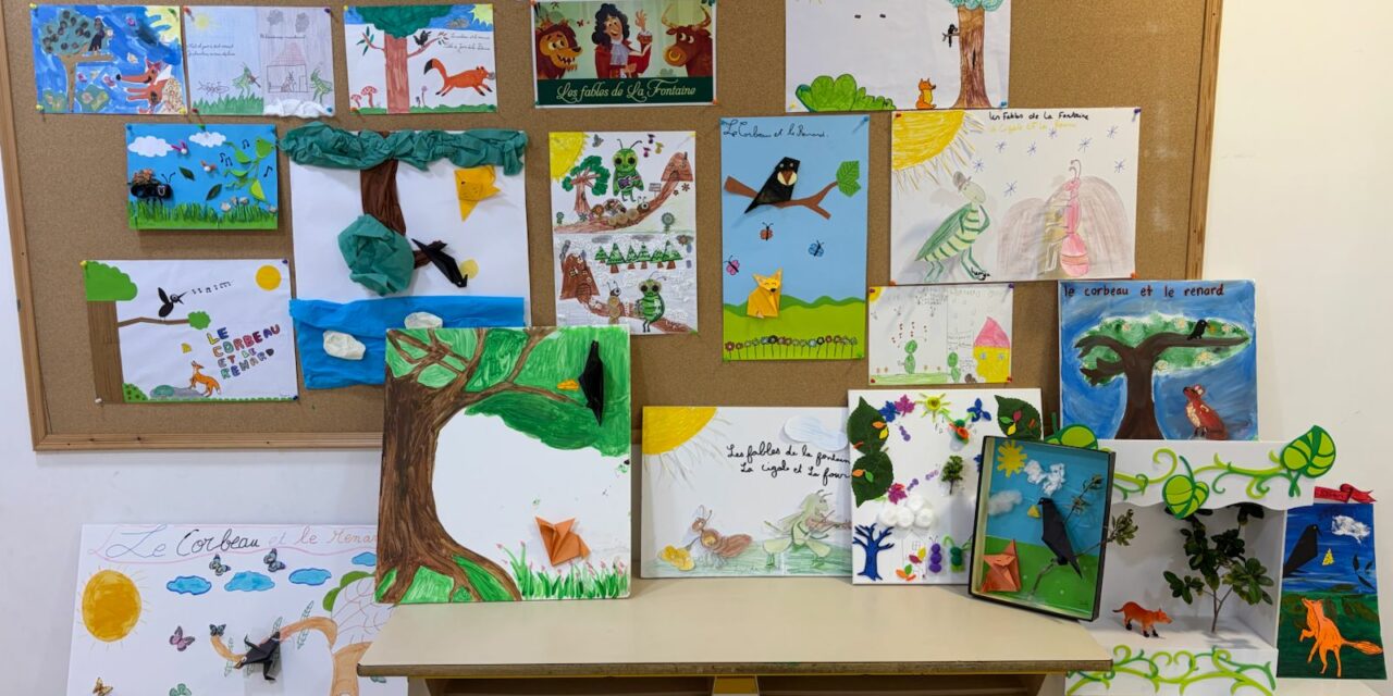 Francophonie : les CE1A illustrent les fables de Jean de La Fontaine
