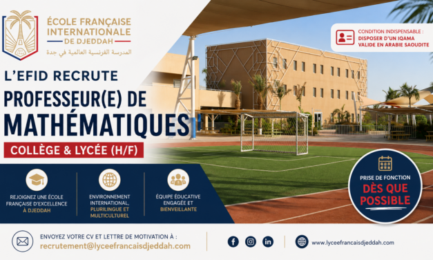 L’EFID recrute un(e) professeur(e) de mathématiques – Collège & Lycée