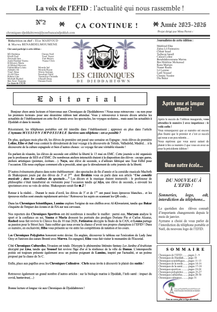 Cliquer pour lire le journal